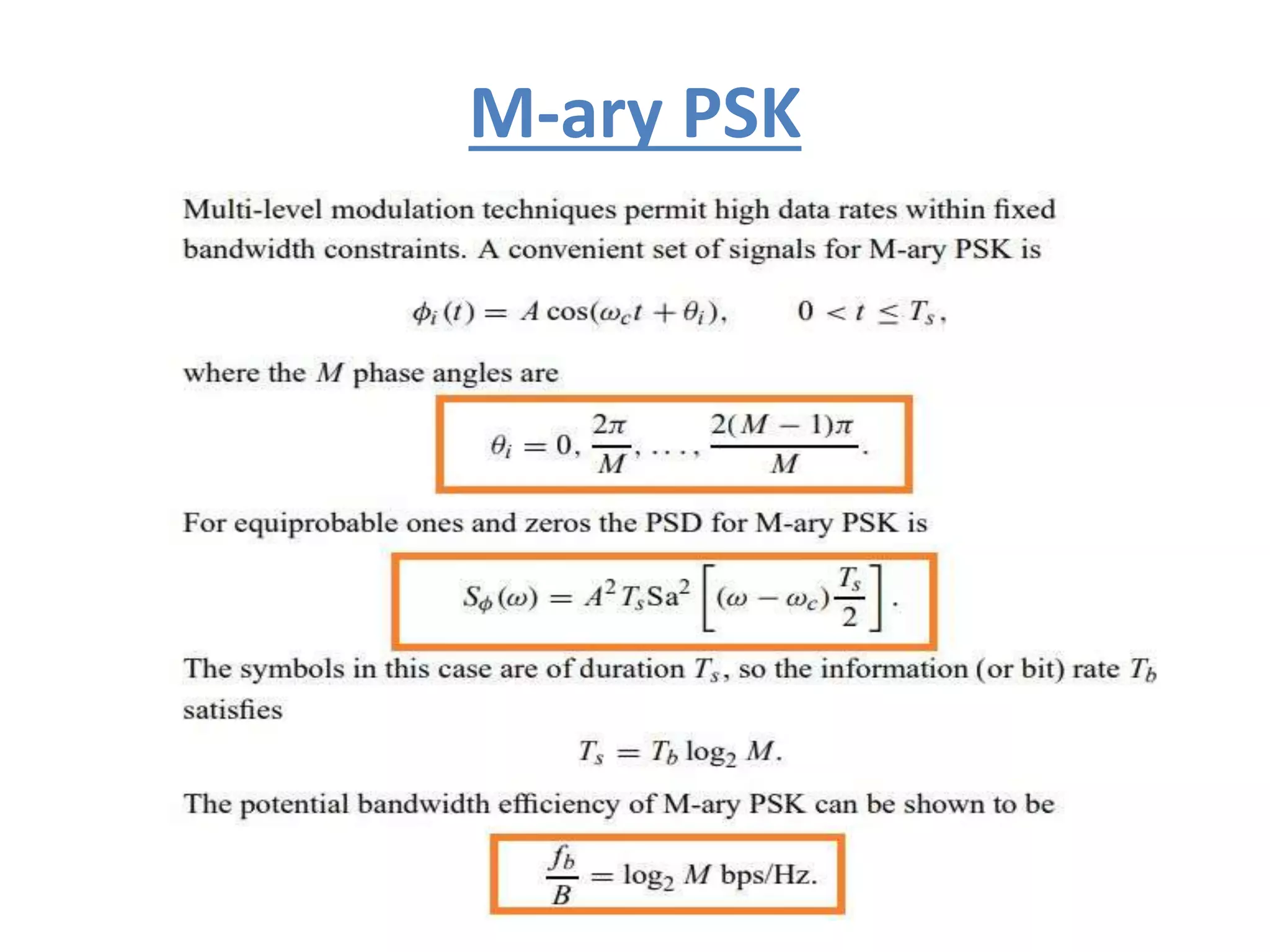 M ary psk and m ary qam ppt | PPTX