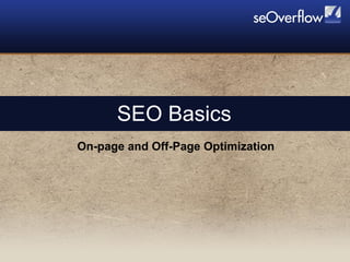 SEO Basics On-page and Off-Page Optimization 