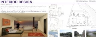 INTERIOR DESIGN

RESIDENTIAL DESIGN

Bluff House, Chattanooga Tn.

Objective: Using sustainable design and vernacular architecture, design a family dwelling that compliments the uprising contemporary art district of “The New Chattanooga” and utilizes the natural landscape.
Design Features: Two story living space and a third story art studio with a roof garden, an indoor and outdoor fireplace, endless balconies, and an infinity pool. The design calls for the use of local materials, green roof, a split heat
pump, photovoltaic panels, and a rainwater harvesting system.

Space Diagram

Site Plan

Sketch of Pool Levels

Master Bedroom

Site

View of the Bluff

Site Surroundings

View From Site

 