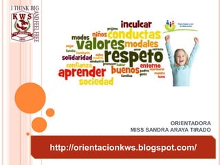 ORIENTADORA
MISS SANDRA ARAYA TIRADO
http://orientacionkws.blogspot.com/
 