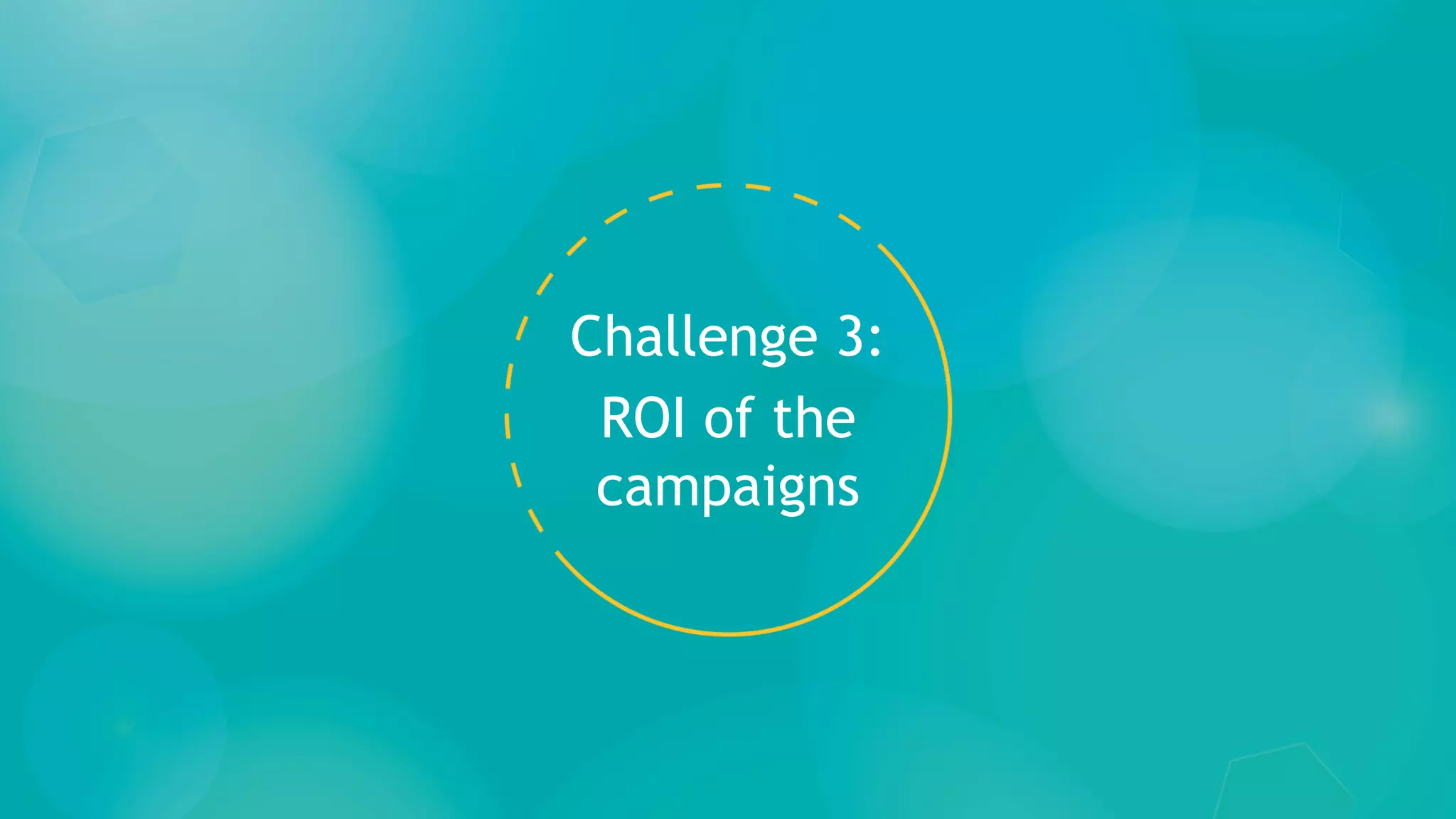 Challenge 3:
ROI of the
campaigns
 