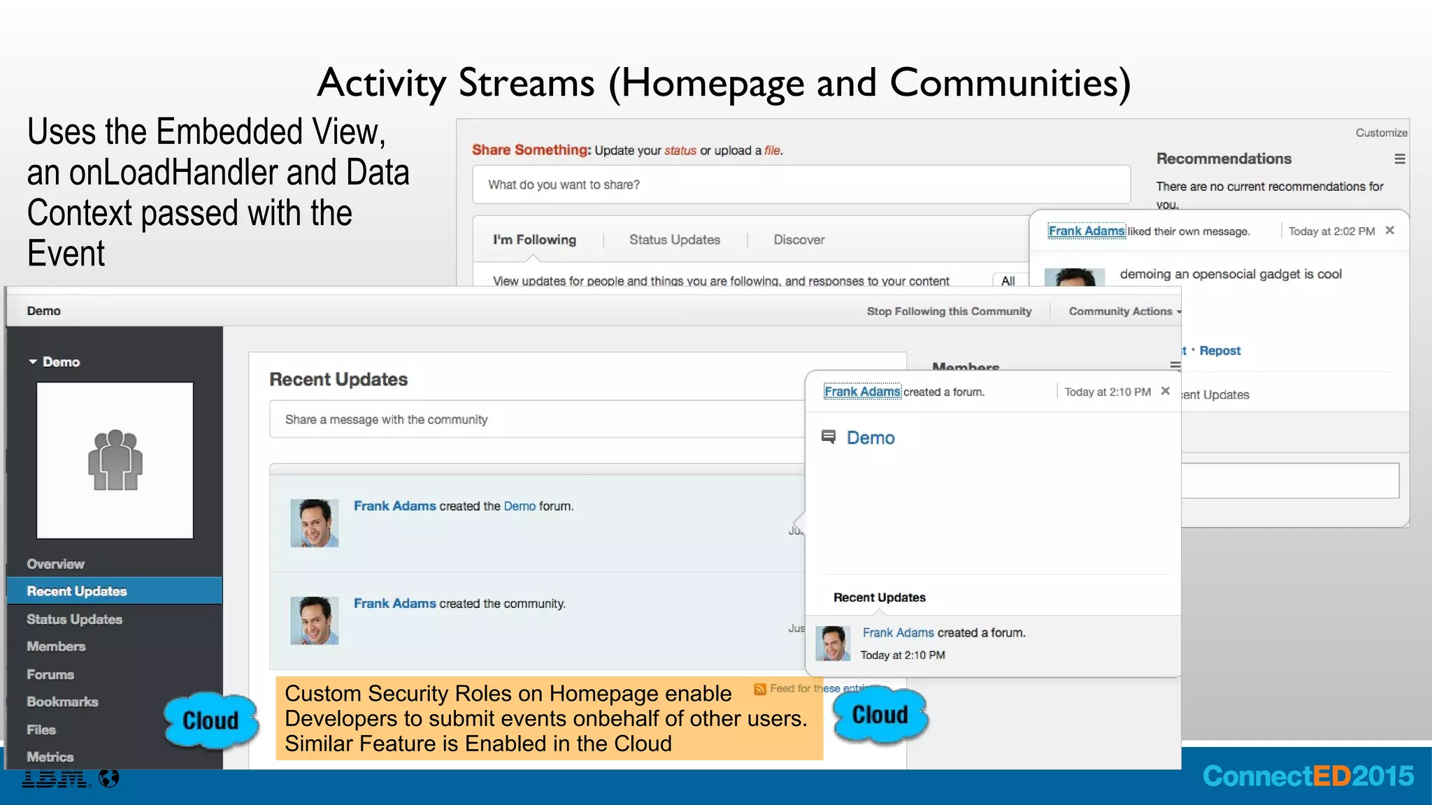 IBM Connections
OpenSocial and iWidget Demo
 
