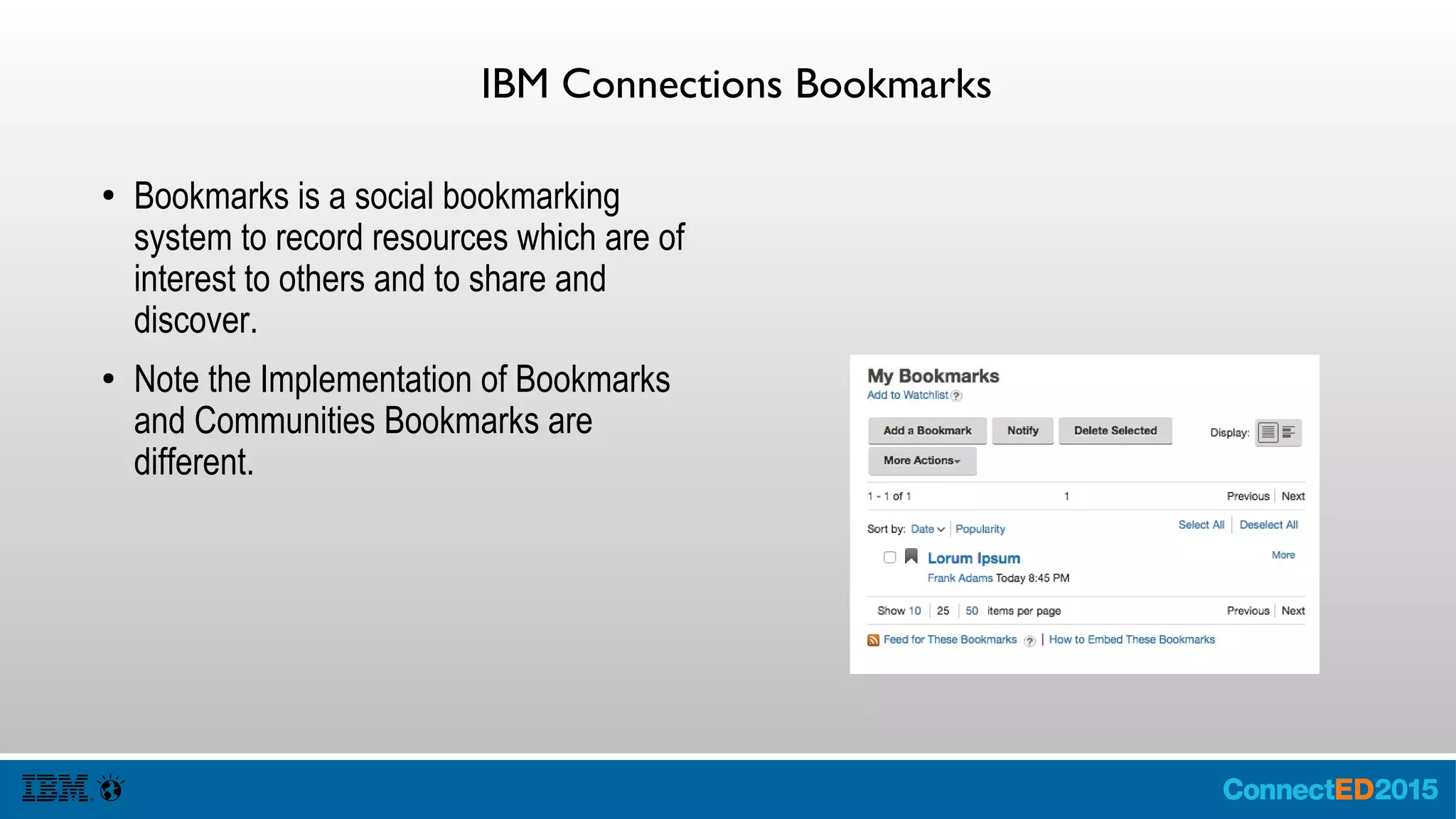 IBM Connections Forums
● Forums captures conversations around
topics and categories.
 