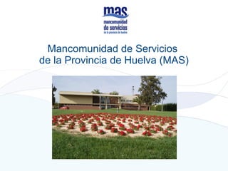 Mancomunidad de Servicios
de la Provincia de Huelva (MAS)
 