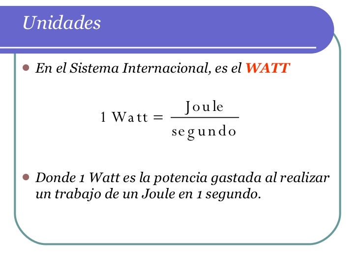 Resultado de imagen para watts unidades