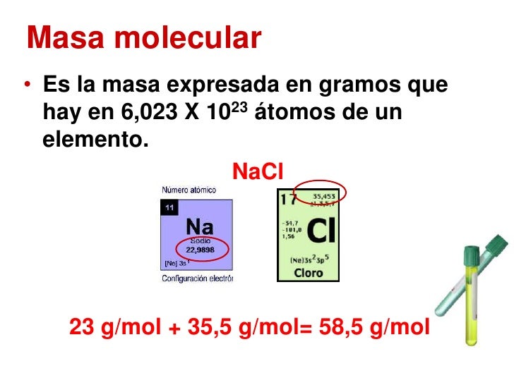 Masa atómica y molecular reactivo limite y
