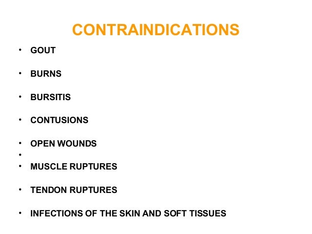 Contraindications for Massage