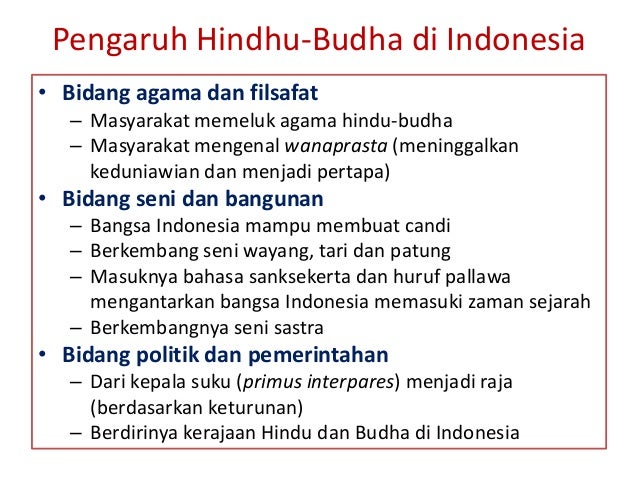 Perkembangan Hindu-Budha di Indonesia