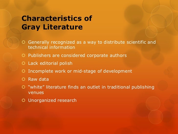 Gray Literature Matters
