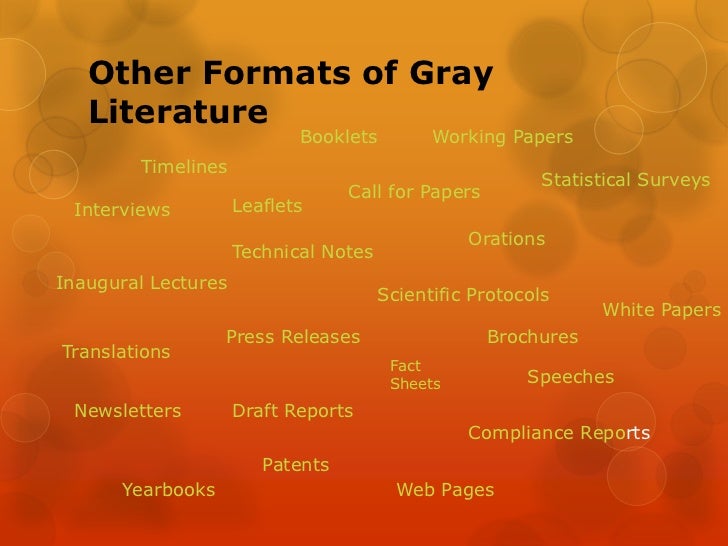 Gray Literature Matters