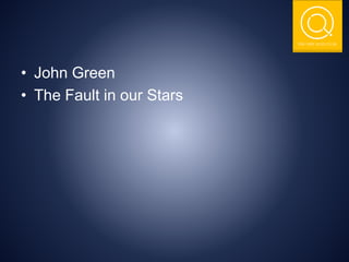THE NSIT QUIZ CLUB
• John Green
• The Fault in our Stars
 