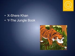 THE NSIT QUIZ CLUB
• X-Shere Khan
• Y-The Jungle Book
 
