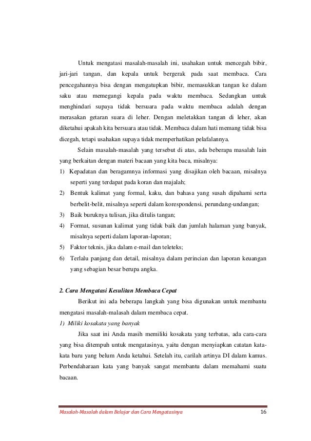 Teks Prosedur Mengatasi Kemalasan Dalam Belajar Berbagi