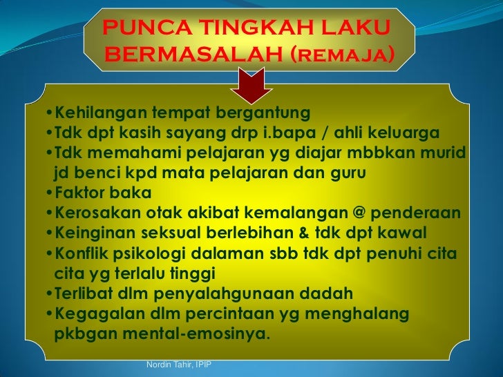 Masalah Tingkahlaku Kpli
