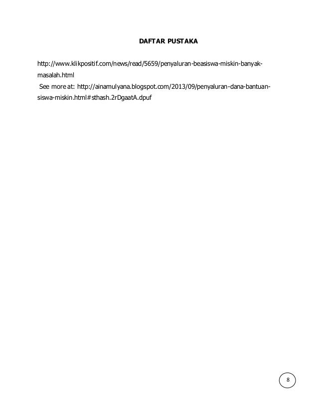 Contoh Karya Ilmiah Masalah beasiswa