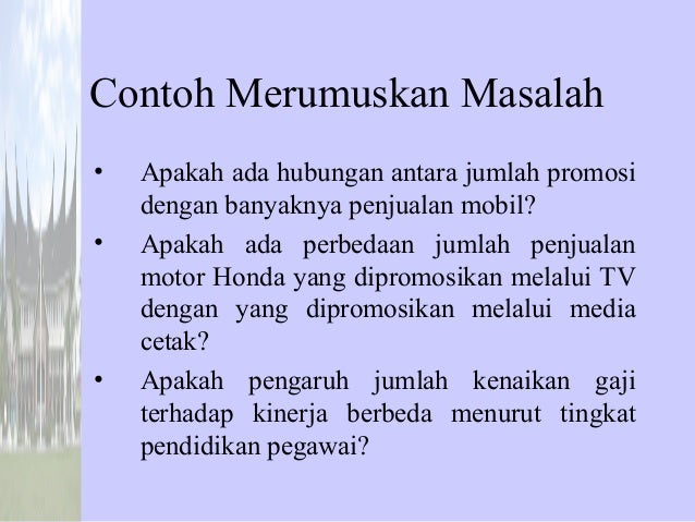 Masalah penelitian