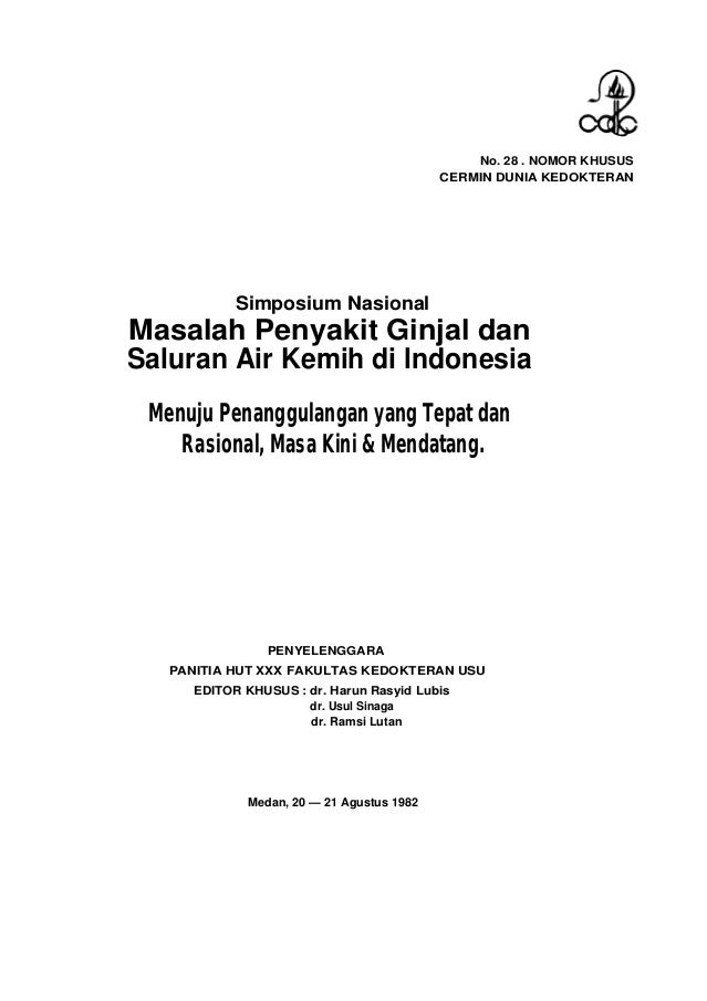 Masalah penyakit ginjal dan saluran air kemih di indonesia Masalah penyakit ginjal dan saluran air kemih di indonesia
