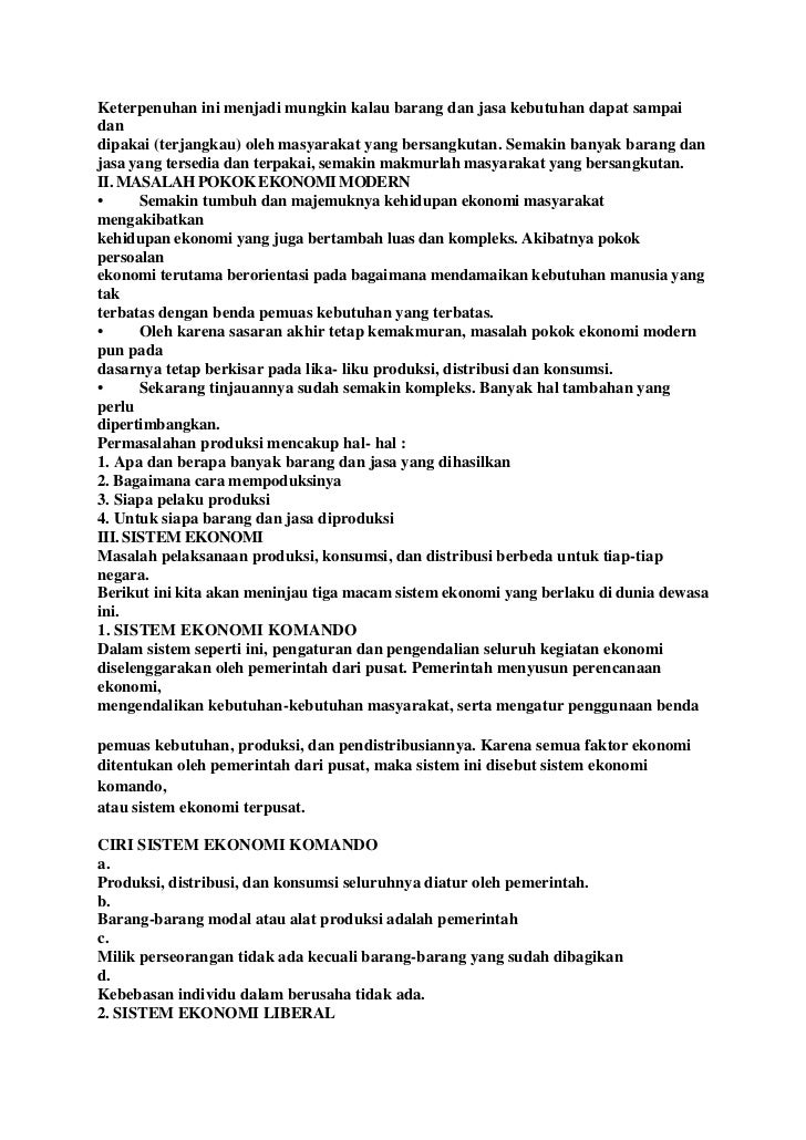 Masalah Pokok Dalam Ekonomi Masalah Pokok Dalam Ekonomi