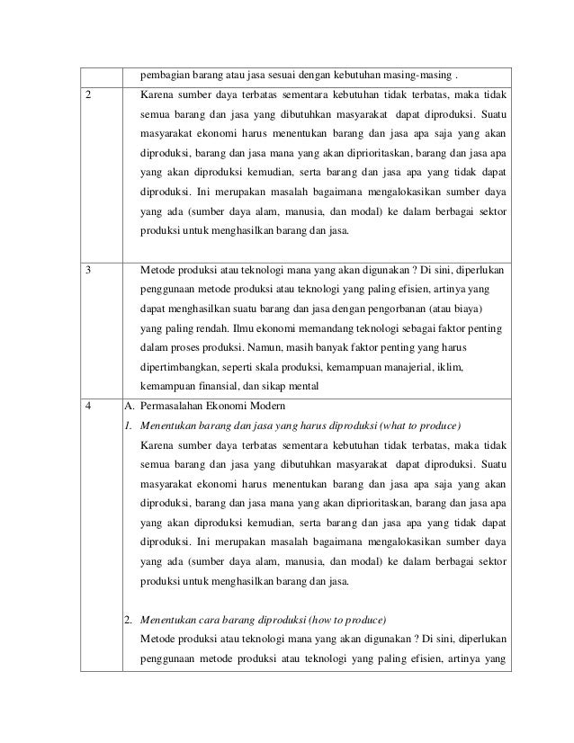 Contoh RPP 2013 - Masalah pokok ekonomi