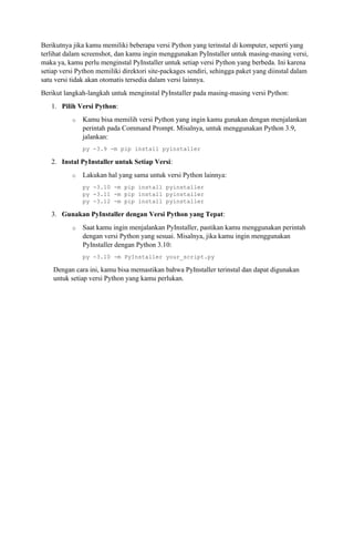 Masalah PyInstaller tidak dapat ditemukan.pdf