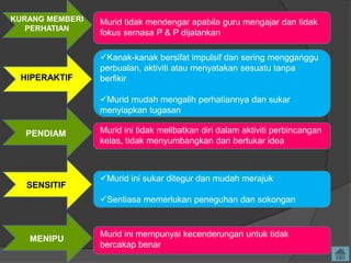 Masalah Tingkah Laku Kanak Kanak