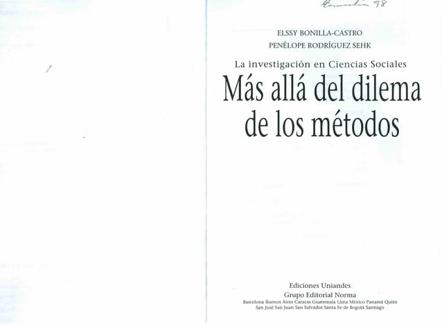 Mas Alla Del Dilema De Los Metodos Capitulo 1