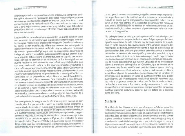 Mas alla del dilema de los metodos | PDF