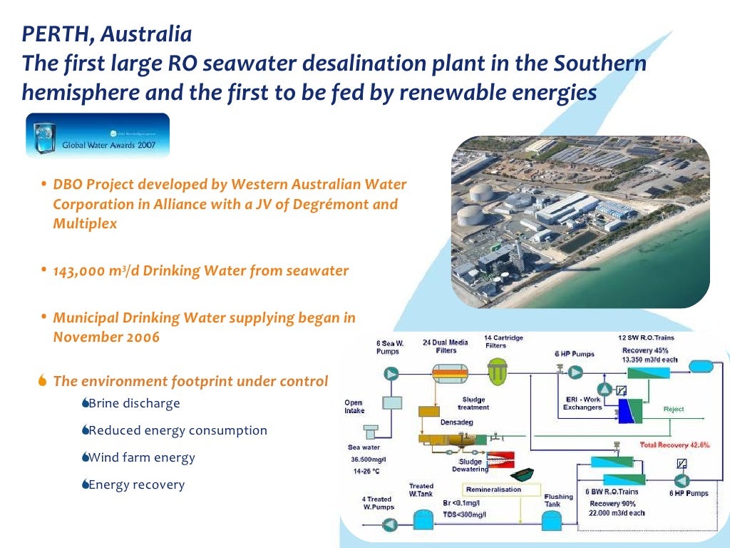 Australia success of desalination in solving water challenges