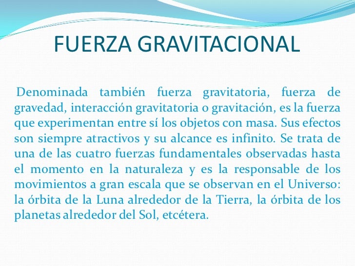 Masa, peso, fuerza gravitacional