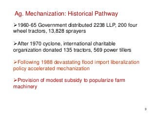 Agricultural Mechanization: Policy Lessons from Bangladesh