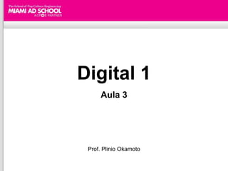 Digital 1
         Aula 3




  Prof. Plinio Okamoto
           Plinio Okamoto
 plinio.okamoto@rappbrasil.com.br
 