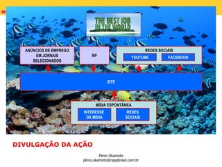 REDES SOCIAIS SITE YOUTUBE FACEBOOK DIVULGAÇÃO DA AÇÃO ANÚNCIOS DE EMPREGO EM JORNAIS SELECIONADOS RP MÍDIA ESPONTÂNEA INTERESSE  DA MÍDIA REDES SOCIAIS 