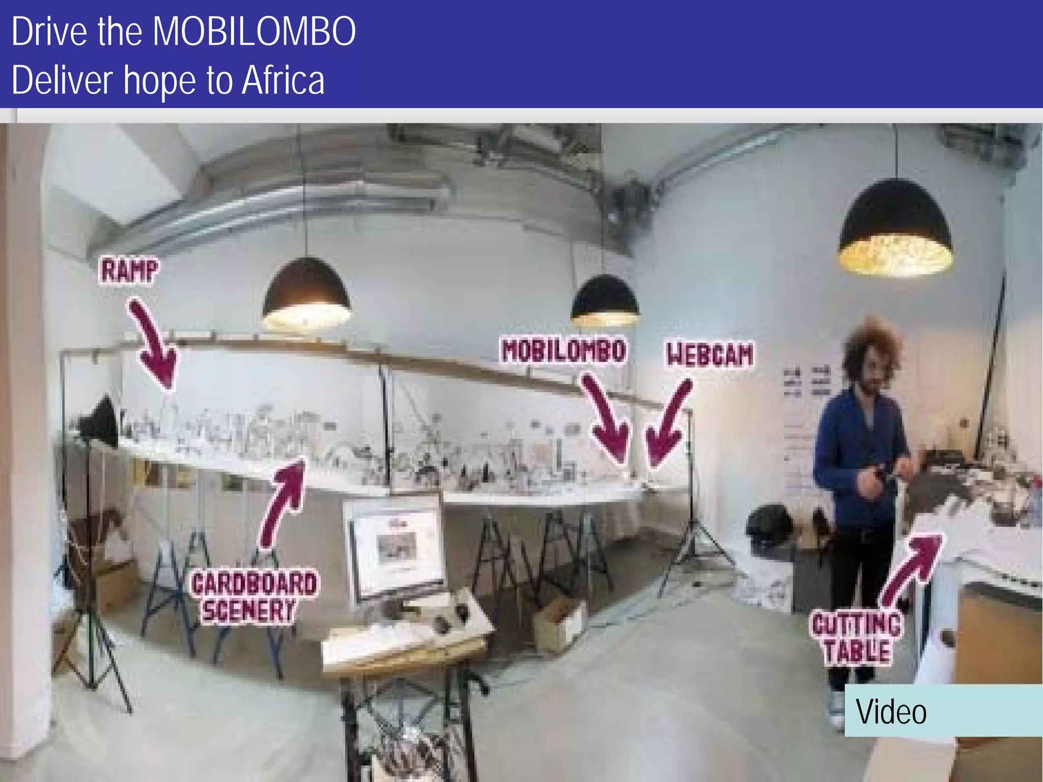 Drive the MOBILOMBO
Deliver hope to Africa




                         Video
 