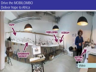 Drive the MOBILOMBO
Deliver hope to Africa




                         Video
 