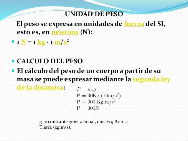 Masa y peso