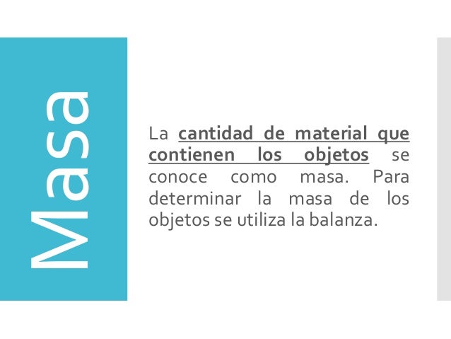 Masa y volumen