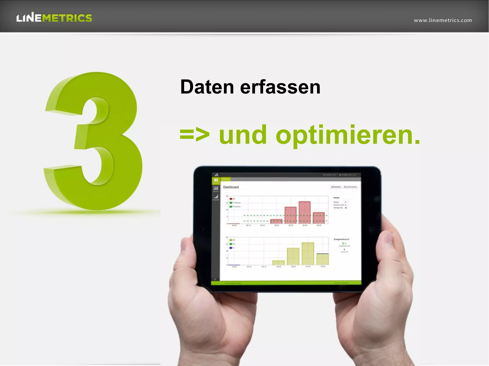 Daten erfassen
=> und optimieren.
 