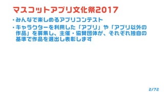 マスコットアプリ文化祭2017 受賞作品