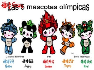 Las 5 mascotas olímpicas Graciela Ramírez  6ºB  Sofía Inostroza  
