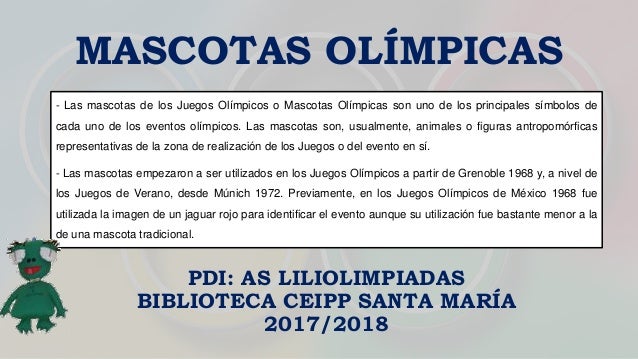 Mascotas Olimpicas Mascotas Olimpicas