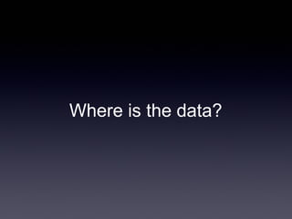 Where is the data?
 