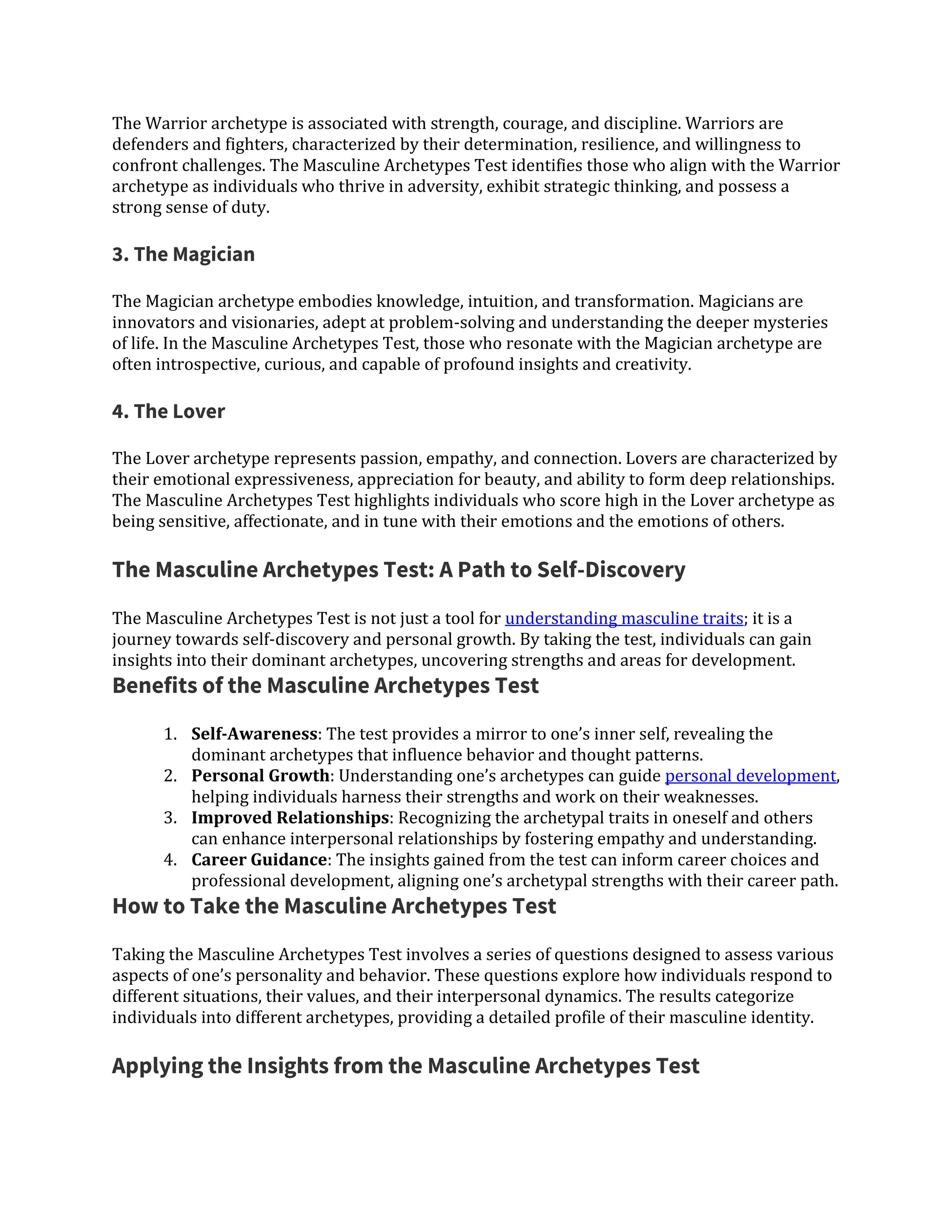 Masculine Archetypes Test Unveiling the Dimensions of Masculinity