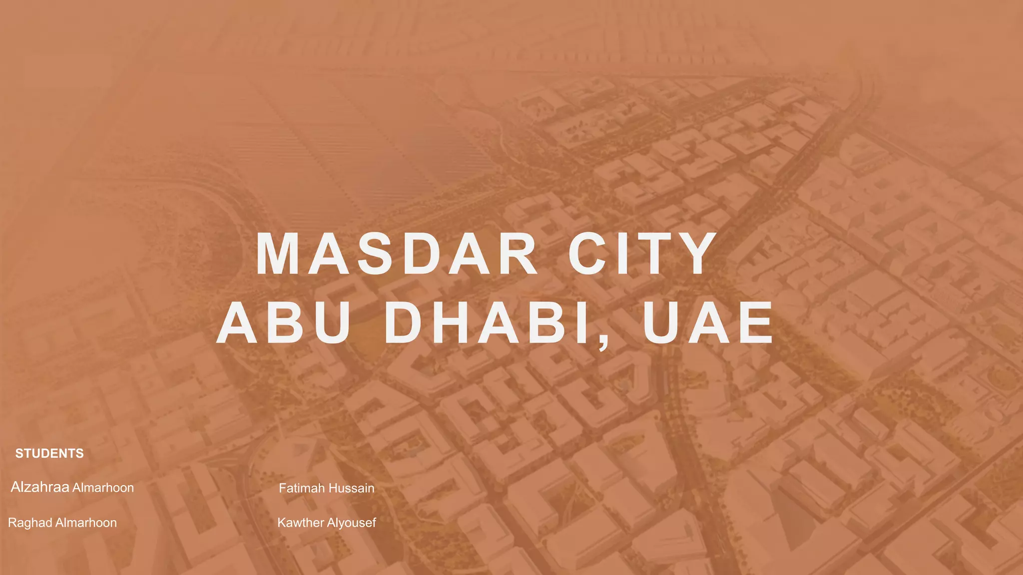 Masdar Rwdi Masdar city presentation | PPTX