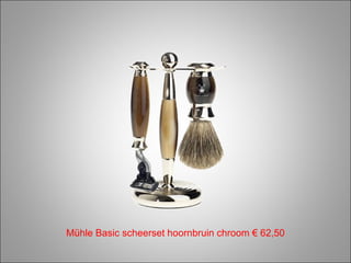 Mühle Basic scheerset hoornbruin chroom € 62,50 