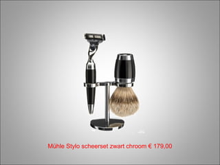 Mühle Stylo scheerset zwart chroom € 179,00 