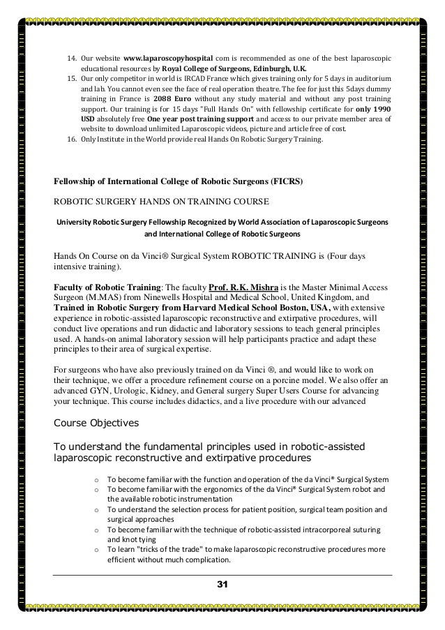 prospectus of laparoscopic training at world laparoscopy hospital ethicon literature knot tying kit request form