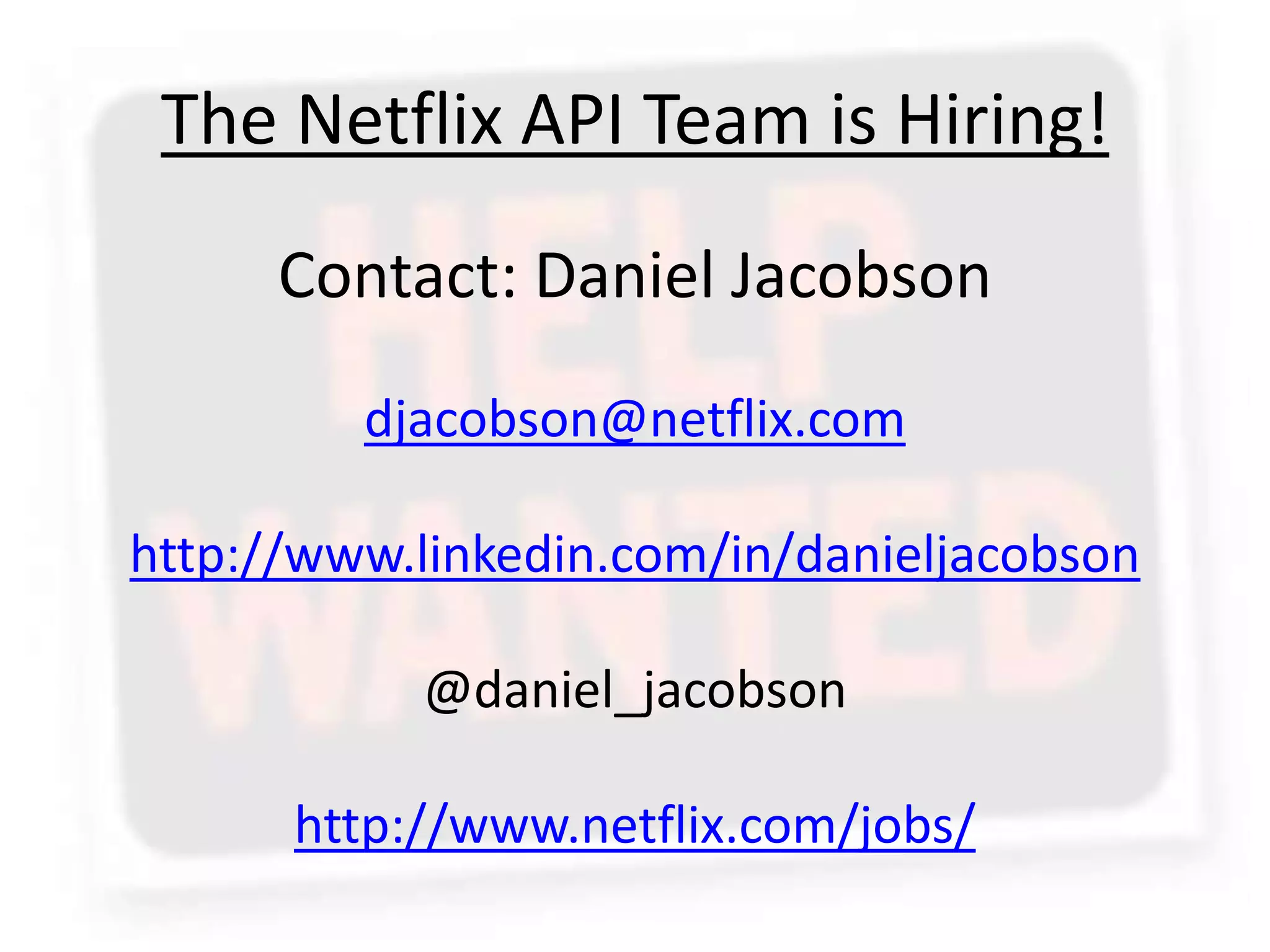 The Netflix API Team is Hiring!