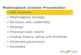 mashreq bank investor presentation 2022