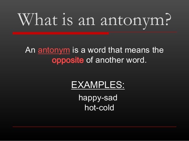 synonyms and antonyms mashup