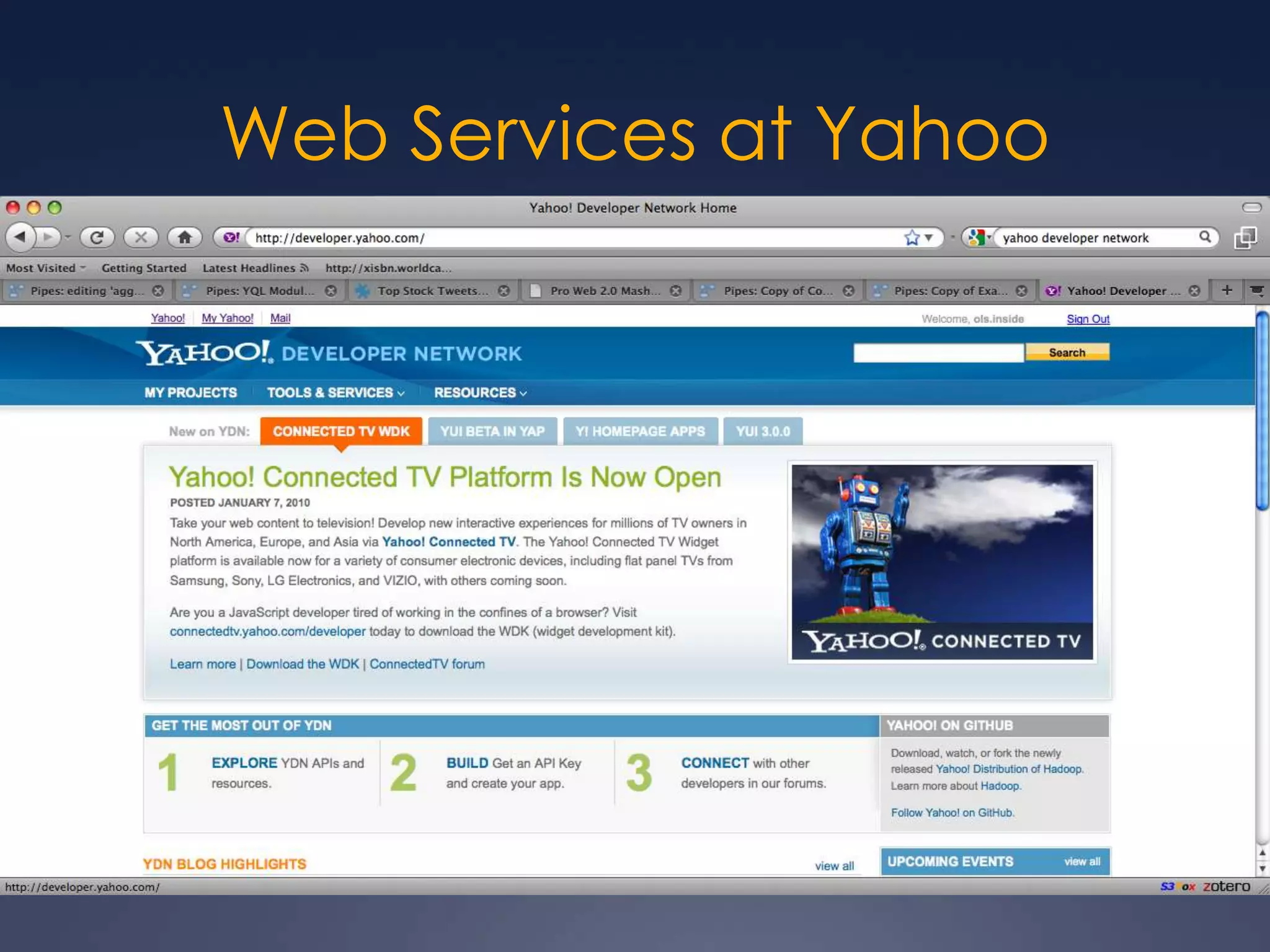 Web Services at Yahoo
